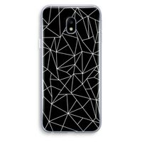 Geometrische lijnen wit: Samsung Galaxy J3 (2017) Transparant Hoesje