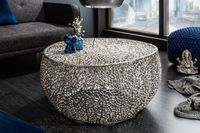 Filigraan design salontafel ABSTRACT BLAD 80cm zilver handgemaakt - 40286 - thumbnail