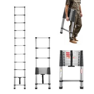 VEVOR Telescopische Ladder Uitschuifladder RVS Opvouwbare Ladder Trapladder 3140mm