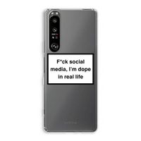 I'm dope: Sony Xperia 1 III Transparant Hoesje