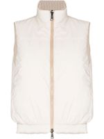 Brunello Cucinelli gilet en cachemire à col cheminée - Tons neutres Brunello Cucinelli gilet en cachemire à col cheminée - Tons neutres