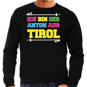 Apres ski sweater voor heren - anton aus tirol - zwart - apres ski/wintersport - skien