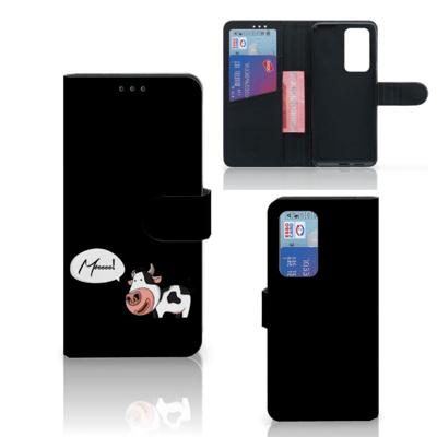 Huawei P40 Pro Leuk Hoesje Cow | Portemonnee hoesje Huawei P40 Pro Leuk Hoesje Cow | Portemonnee hoesje