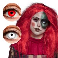 Duo 3-Maandslenzen Creepy Clown Rood en Wit