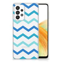 Samsung Galaxy A33 5G TPU bumper Zigzag Blauw