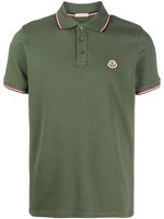 Moncler polo à patch logo poitrine - Vert