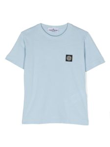 Stone Island Junior t-shirt à motif Compass - Bleu