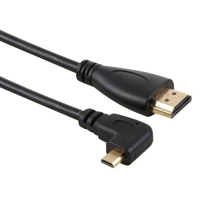50cm 4K HDMI Male naar Micro HDMI rechts schuin mannelijke vergulde adapterkabel