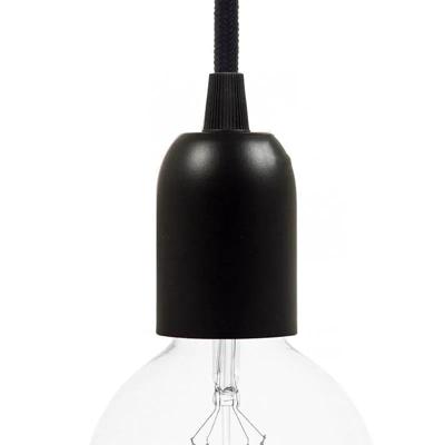 Zwarte drop cap E27 fitting modern