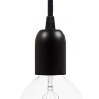 Zwarte drop cap E27 fitting modern