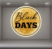 Black friday sticker wit en gouden Black Days