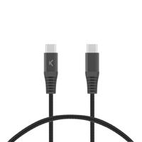 Kabel USB-C naar USB-C KSIX Zwart