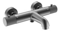 Mueller Clyde thermostatische badmengkraan verouderd ijzer- gunmetal - thumbnail