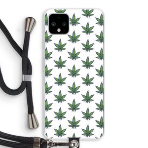 Weed: Pixel 4 XL Transparant Hoesje met koord