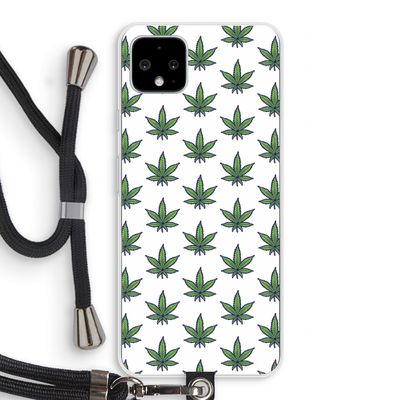 Weed: Pixel 4 XL Transparant Hoesje met koord