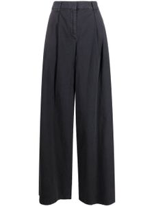 Nili Lotan pantalon ample à taille-haute - Gris