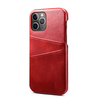 iPhone 11 Pro hoesje - Backcover - Pasjeshouder - Portemonnee - Kunstleer - Rood - thumbnail