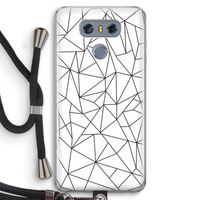 Geometrische lijnen zwart: LG G6 Transparant Hoesje met koord
