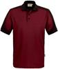 Hakro 839 Polo shirt Contrast MIKRALINAR® - Burgundy/Anthracite - 3XL