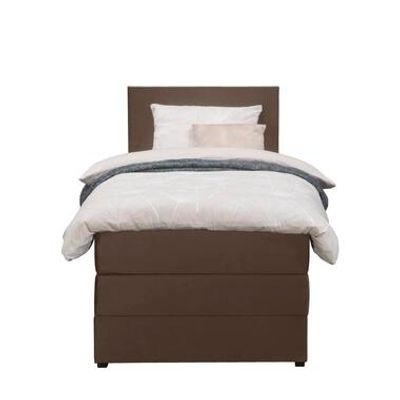 Boxspring met opbergruimte Liv egaal - bruin - 90x200 cm - Leen Bakker