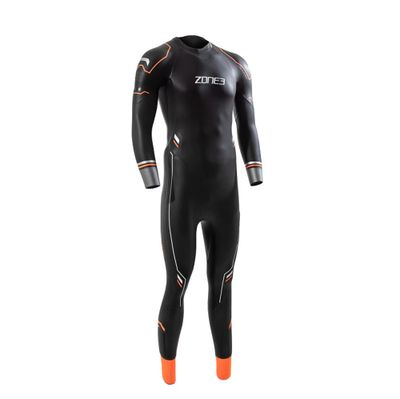 Zone3 Aspire thermal fullsleeve wetsuit zwart/oranje heren MT
