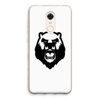 Angry Bear (white): Xiaomi Redmi 5 Transparant Hoesje