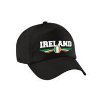 Ierland / Ireland land supporters petje - zwart - Volwassenen - Baseballcap - Sport - vlag thema