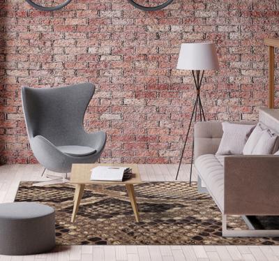 Slangenprint Vinyl tapijt woonkamer