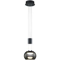 LED Hanglamp - Hangverlichting - Trion Maliba - 8W - 1-lichts - Warm Wit 3000K - Dimbaar - Rond - Mat Zwart - Aluminium LED Hanglamp - Hangverlichting - Trion Maliba - 8W - 1-lichts - Warm Wit 3000K - Dimbaar - Rond - Mat Zwart - Aluminium