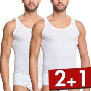 Schiesser 2 stuks Essentials Fine Rib Undershirts 3XL