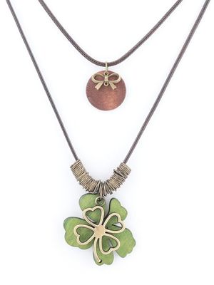 Casual Etnisch vier Blad Klaver meerlaags Halsketting Herfst winter Trui Keten Casual Etnisch vier Blad Klaver meerlaags Halsketting Herfst winter Trui Keten