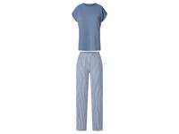 esmara Dames pyjama (Blauw/wit, L (44/46))