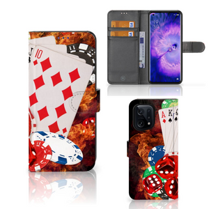 OPPO Find X5 Wallet Case met Pasjes Casino