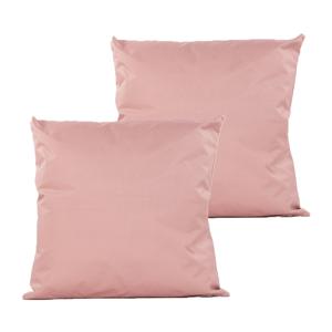 Sierkussen voor binnen en buiten - 2x - oud roze - 45 x 45 cm - tuinkussen