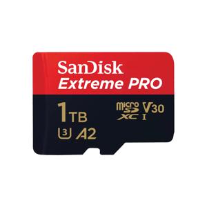 SanDisk MicroSDXC Extreme PRO 1TB 200/140 mb/s - A2 - V30 - SDA - Rescue Pro DL 2Y Micro SD-kaart Zwart