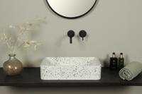 Terrazzo Waschbecken, hell terrazzo, rechteckig 50*32,5*12 cm TRZ-504lt
