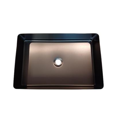 Opbouw Wastafel Sanimex Onyx RVS Rechthoekig Gunmetal