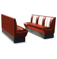 Classic Retro Diner Bank Bel Air HW180 Ruby
