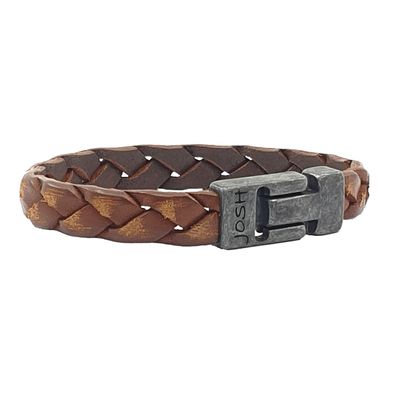 JOSH Heren Leren Armband Cognac | 24902-BRA
