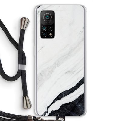 Elegante marmer: Xiaomi Mi 10T 5G Transparant Hoesje met koord