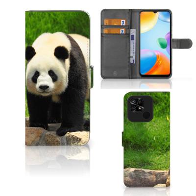 Xiaomi Redmi 10C | Telefoonhoesje | Met pasjeshouder | Panda