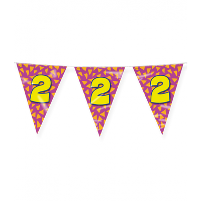 Happy Verjaardag Vlaggenlijn 2 Jaar (10m)