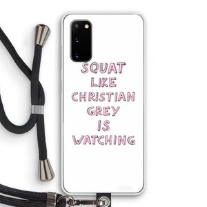 Christian Grey: Samsung Galaxy S20 Transparant Hoesje met koord