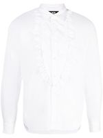 Black Comme Des Garçons chemise volantée à manches longues - Blanc