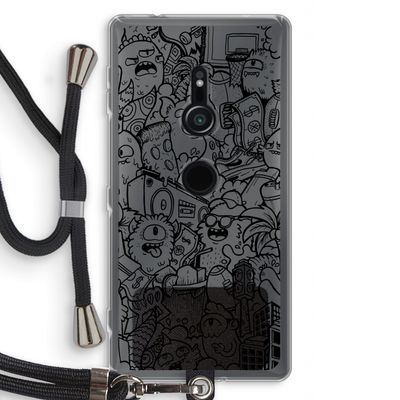 Vexx Black City : Sony Xperia XZ2 Transparant Hoesje met koord
