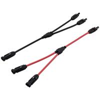 Telkens 1 x parallelle PV-stekker naar 2 x bus + bus naar 2 x stekker TC-12195656 Zwart, Rood TRU COMPONENTS Inhoud: 2 stuk(s)