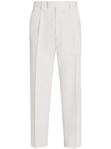 Zegna pantalon de costume à plis marqués - Blanc