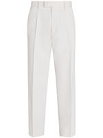 Zegna pantalon de costume à plis marqués - Blanc