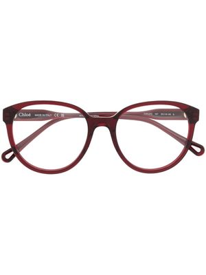 Chloé Eyewear lunettes de vue à monture ronde - Rouge
