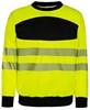 Korntex KX1001 EOS Hi-Vis Workwear Sweatshirt With Printing Area - Signal Yellow/Black - XXL